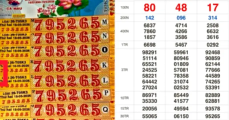 Đại lý vé số TP.HCM thông báo trúng 8 giải nhất xổ số Cà Mau 240 triệu