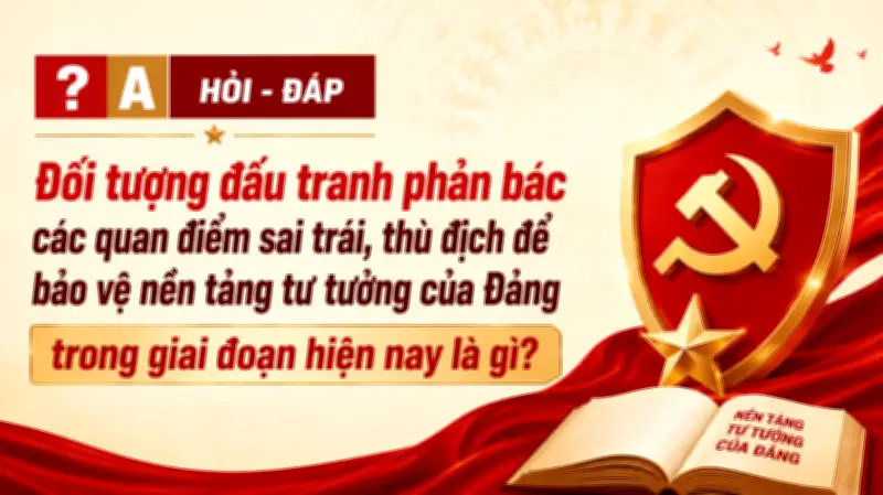 Đối tượng đấu tranh phản bác quan điểm sai trái bảo vệ nền tảng tư tưởng Đảng