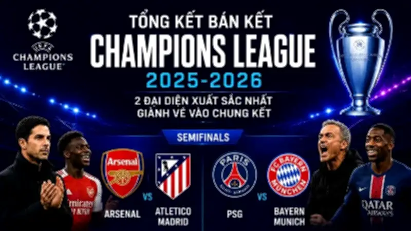 Infographic: Arsenal và PSG hướng tới trận chung kết Champions League 2025-2026