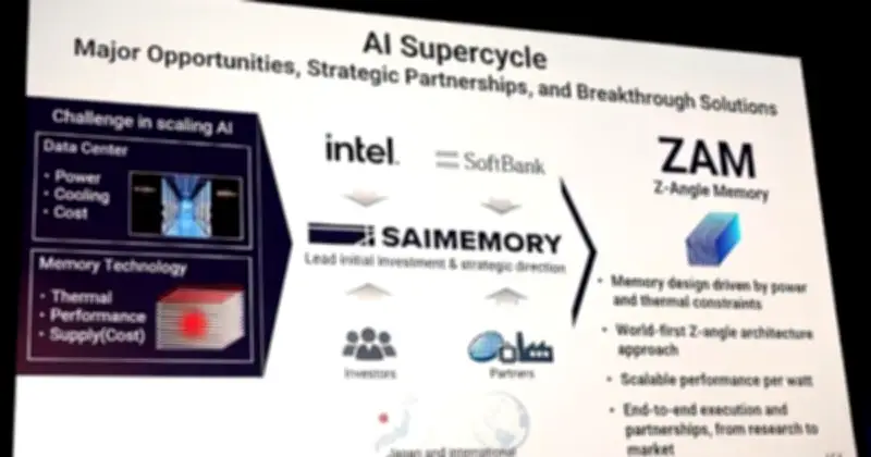 Intel hợp tác SoftBank phát triển bộ nhớ ZAM, cạnh tranh HBM cho AI từ 2028