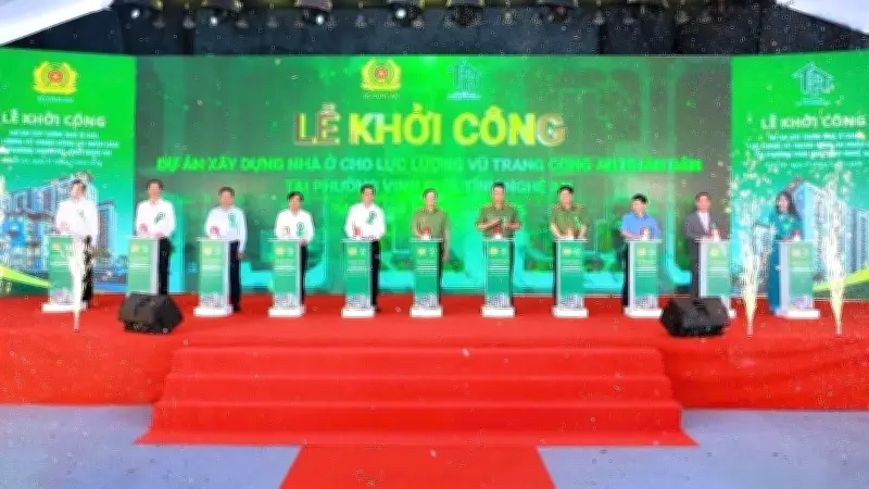 Khởi công dự án nhà ở xã hội cho lực lượng công an tại Nghệ An