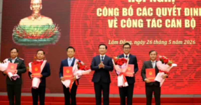 Lâm Đồng điều động, bổ nhiệm loạt cán bộ chủ chốt tại sở ngành và địa phương
