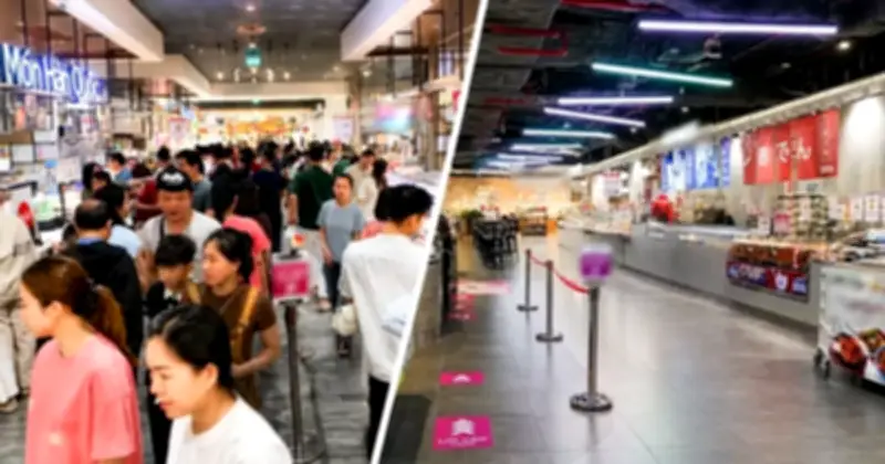 Lượng khách phân hóa rõ rệt tại các trung tâm thương mại Hà Nội dịp lễ
