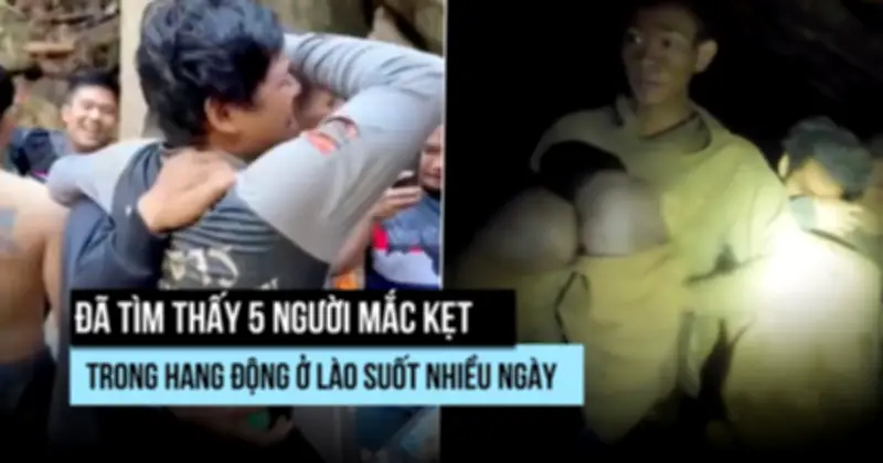Lào: Tìm thấy 5 người mất tích nhiều ngày trong hang động