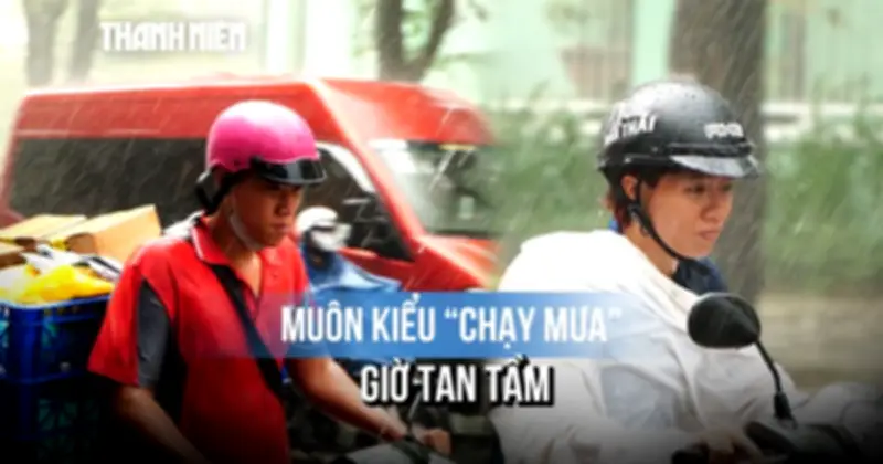 Mưa lớn bất ngờ đổ xuống trung tâm TP.HCM vào giờ tan tầm