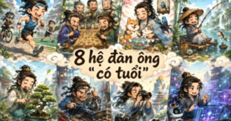 Đàn ông tuổi trung niên quy về 1 trong 8 hệ đam mê đặc thù