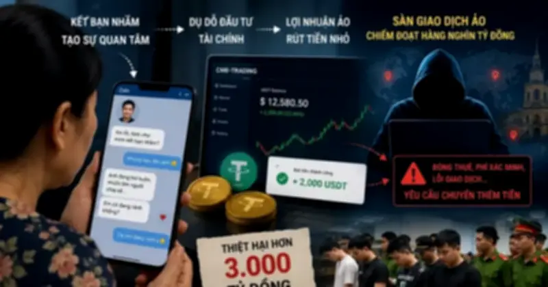Đường dây lừa đảo 3.000 tỷ đồng: Bẫy tình cảm nhắm vào phụ nữ trung niên