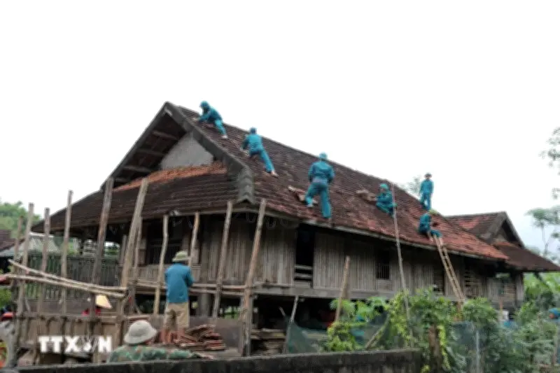Đông Lộc mưa đá làm hư hại hàng trăm ngôi nhà, nghìn ha hoa màu