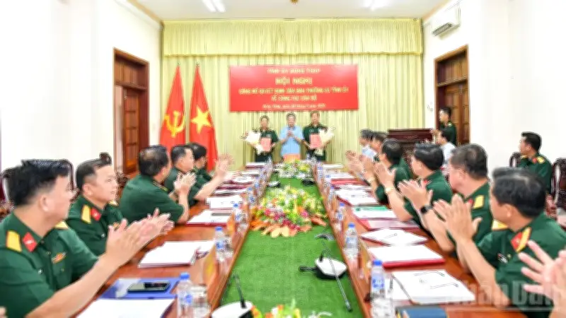 Đồng Tháp công bố quyết định nhân sự Đảng ủy Quân sự tỉnh nhiệm kỳ 2025-2030