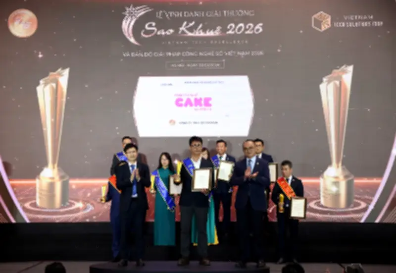 Ngân hàng số Cake được vinh danh tại giải thưởng Sao Khuê 2026