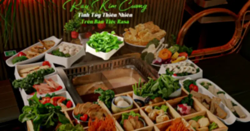 Nhà hàng Rasa gây sốt với rau kim cương trong menu buffet lẩu rau nấm