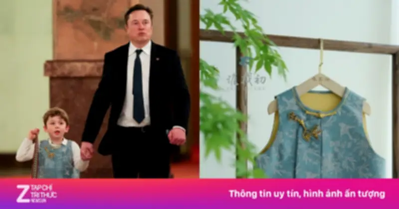 Áo gile 'tân Trung Hoa' con trai Elon Musk mặc gây sốt mạng xã hội Trung Quốc