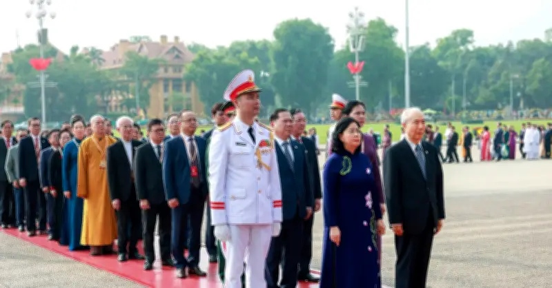 Đoàn đại biểu MTTQ Việt Nam vào Lăng viếng Chủ tịch Hồ Chí Minh