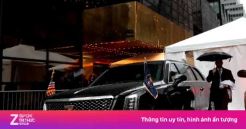 Đoàn xe 'Nhà Trắng di động' của ông Trump đã có mặt tại Bắc Kinh