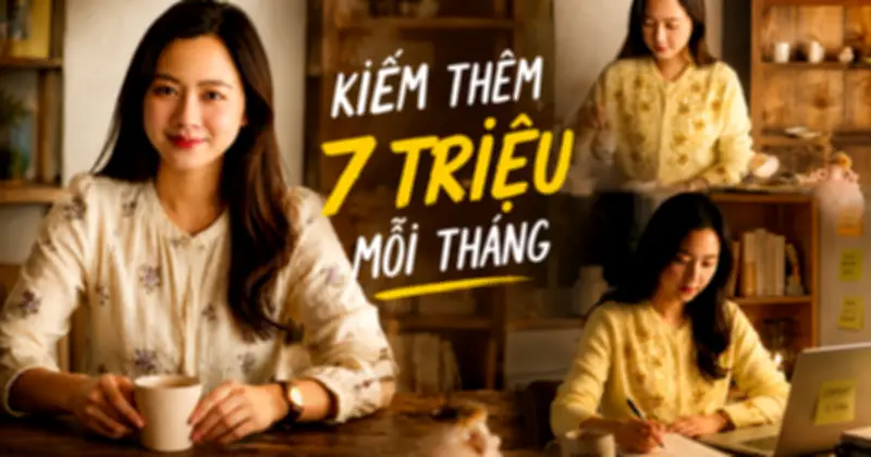 Phụ nữ tuổi 40 kiếm thêm 7 triệu/tháng nhờ việc làm thêm buổi tối