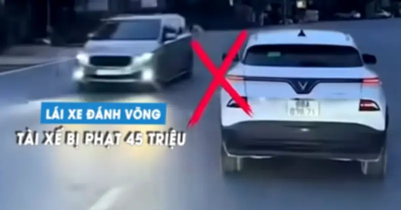 Phú Thọ: Tài xế ô tô đánh võng bị phạt 45 triệu, tước GPLX 11 tháng