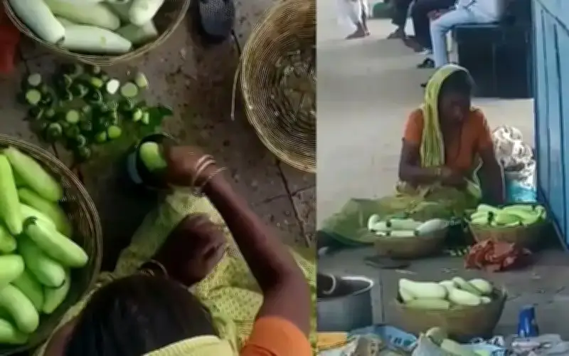 Phát hiện tiểu thương nhuộm màu dưa chuột bằng chất xanh tại ga tàu Ấn Độ