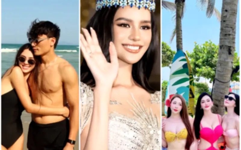 Quỳnh Kool và bạn thân diện bikini gây sốt, Dương Kim rạng rỡ tại Việt Nam