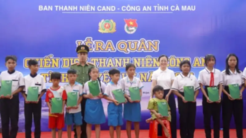 Ra quân Chiến dịch Thanh niên Công an tình nguyện hè 2026 tại Cà Mau