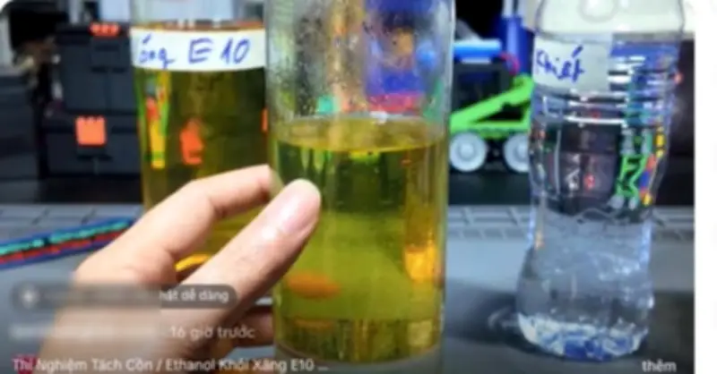 Rủi ro khôn lường từ mẹo 'tách cồn' xăng E10 trên mạng xã hội