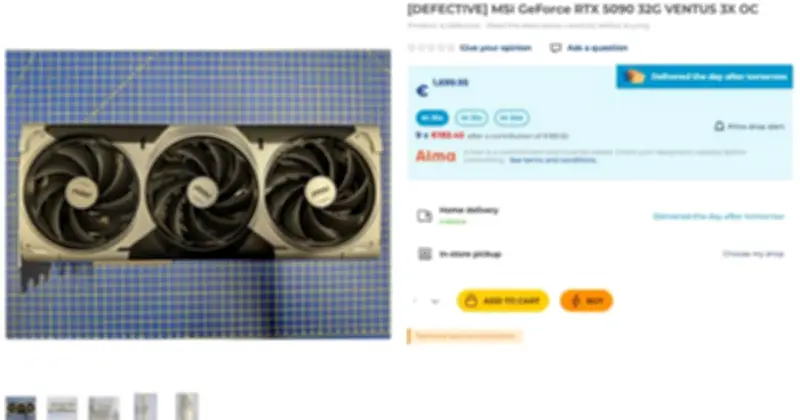 RTX 5090 hỏng vẫn được bán gần 50 triệu đồng, mua rồi tự chịu