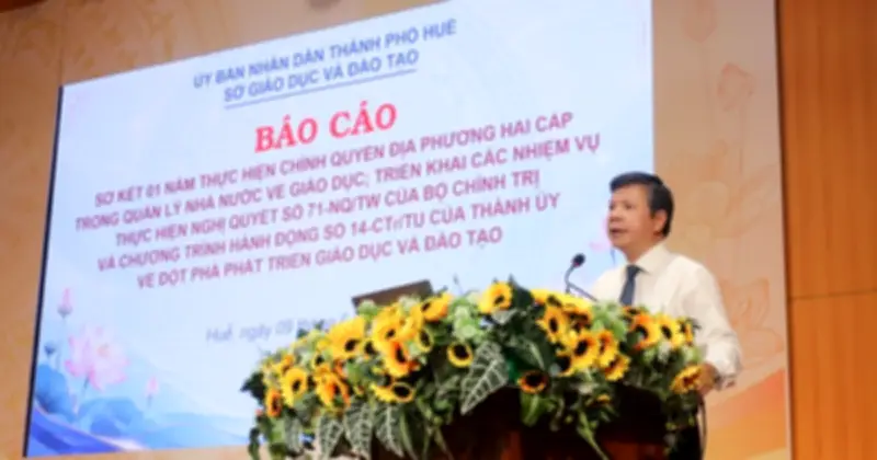 Sở GD-ĐT Huế sơ kết mô hình chính quyền 2 cấp trong quản lý giáo dục