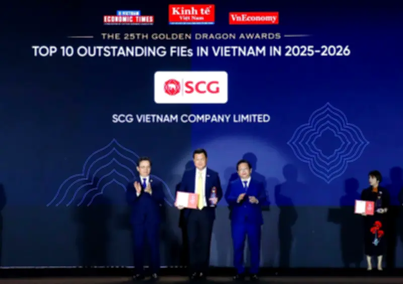 SCG nhận giải Rồng Vàng 2026, khẳng định cam kết phát triển bền vững tại Việt Nam