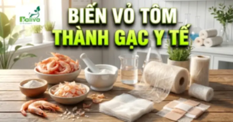 Sinh viên Văn Lang biến vỏ tôm thành băng gạc y tế thân thiện môi trường