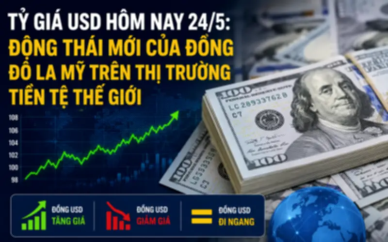 Tỷ giá ngoại tệ hôm nay 24/5: USD, EUR, JPY tại các ngân hàng