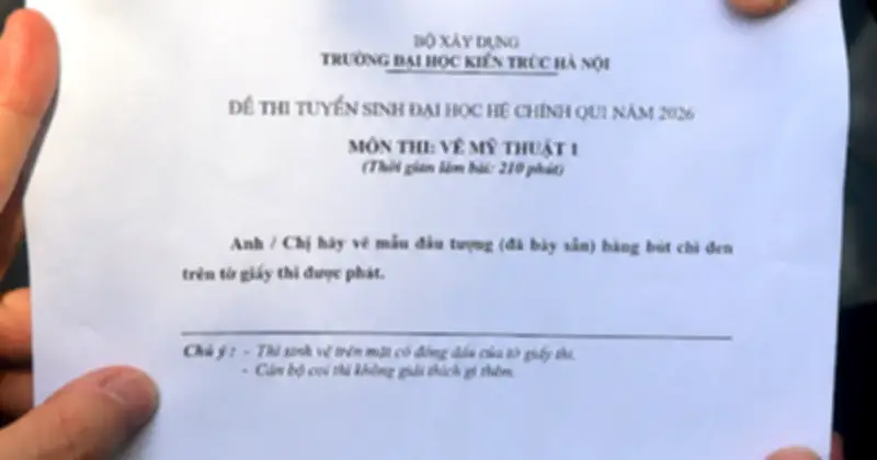 Đề thi năng khiếu Đại học Kiến trúc Hà Nội: 'Cho chép' nhưng vẫn trượt