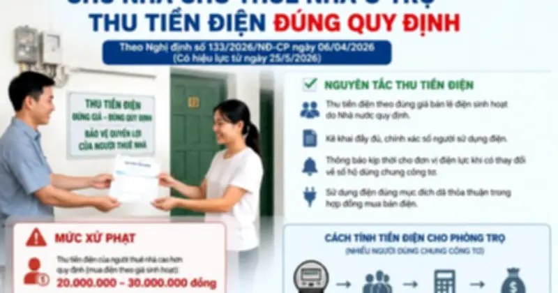 Thu tiền điện sai quy định bị phạt tới 30 triệu đồng