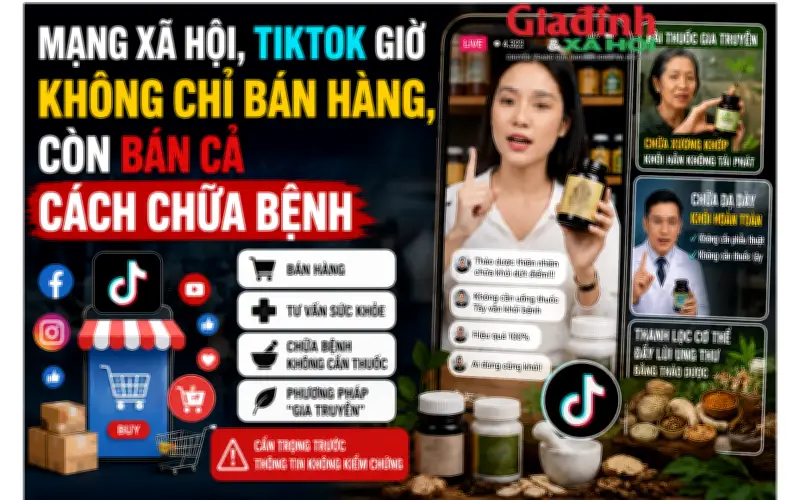 TikTok không chỉ bán hàng, còn bán cả cách chữa bệnh trái phép