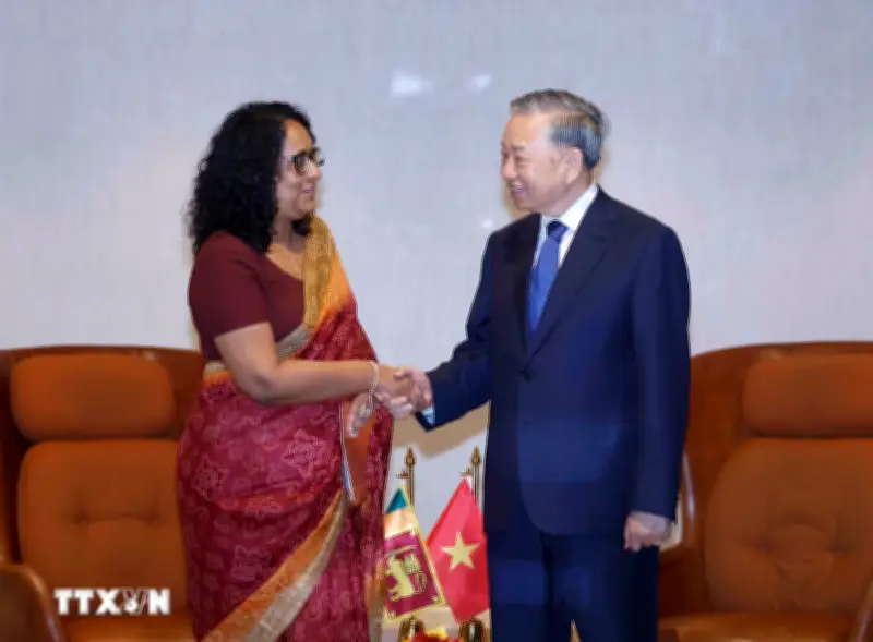 Tổng Bí thư, Chủ tịch nước Tô Lâm hội kiến Thủ tướng Sri Lanka