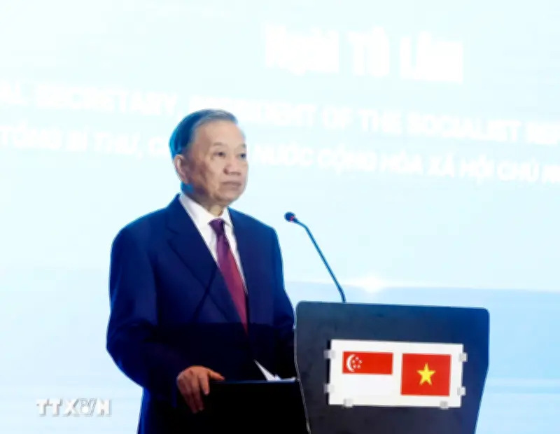 Tổng Bí thư, Chủ tịch nước Tô Lâm: Hợp tác công nghệ sẽ là trụ cột quan trọng trong quan hệ Việt Nam-Singapore