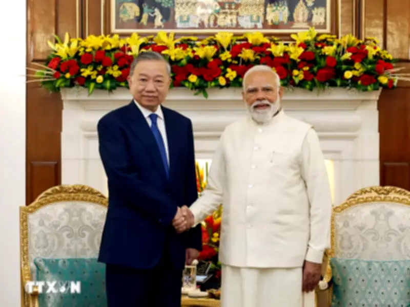 Tổng Bí thư, Chủ tịch nước Tô Lâm và Thủ tướng Ấn Độ Narendra Modi gặp hẹp