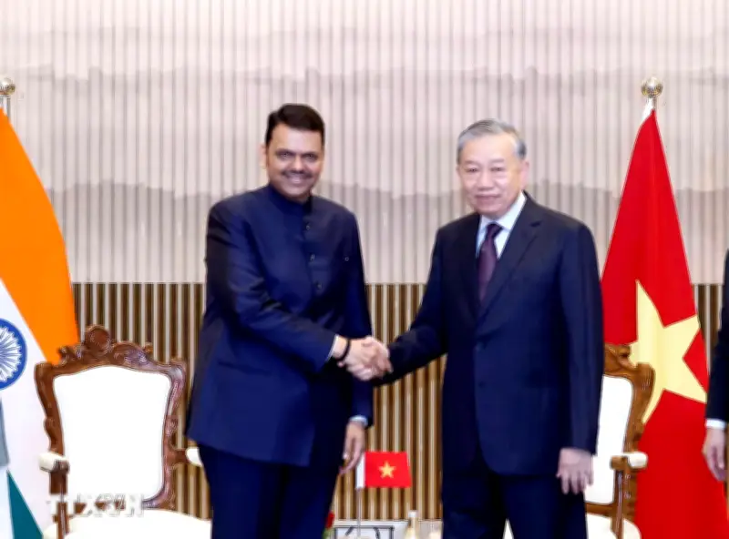 Tổng Bí thư, Chủ tịch nước tiếp Thủ hiến bang Maharashtra, Ấn Độ