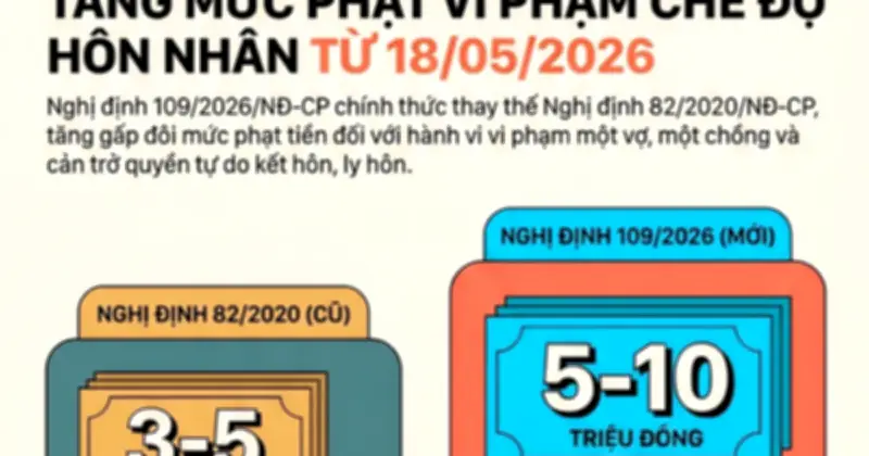 Tăng gấp đôi mức phạt ngoại tình từ 18.5.2026
