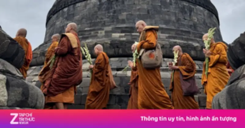 Tăng đoàn Bộ hành vì Hòa bình tới đền Borobudur trước Đại lễ Vesak 2026