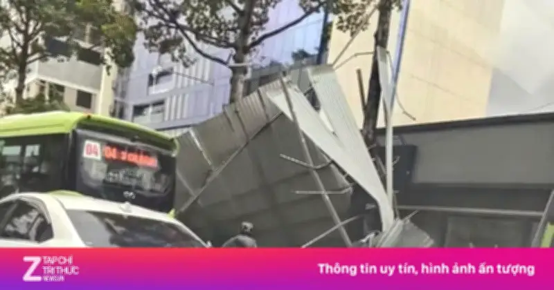TP.HCM: Mưa lớn đầu mùa làm tốc mái nhà, cây xanh gãy đổ