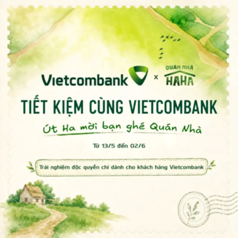 Trải nghiệm không gian quán Nhà Haha ngoài đời thực cùng Vietcombank