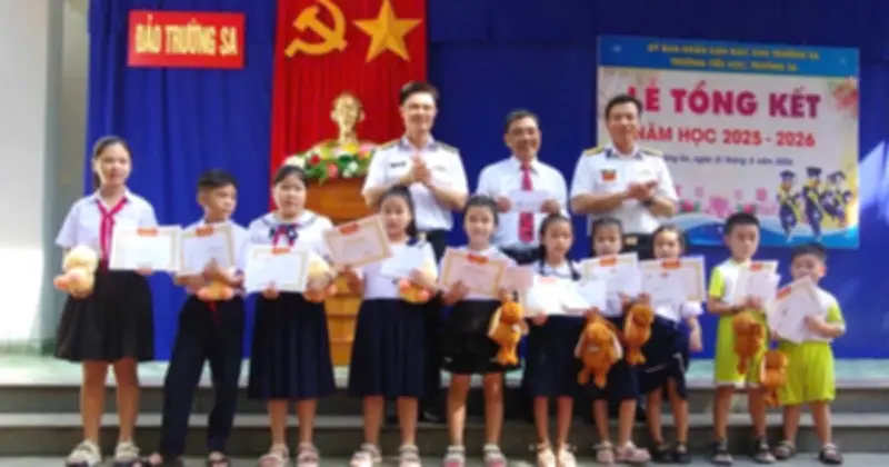 Trường Sa tổng kết năm học 2025-2026: 100% học sinh hoàn thành xuất sắc