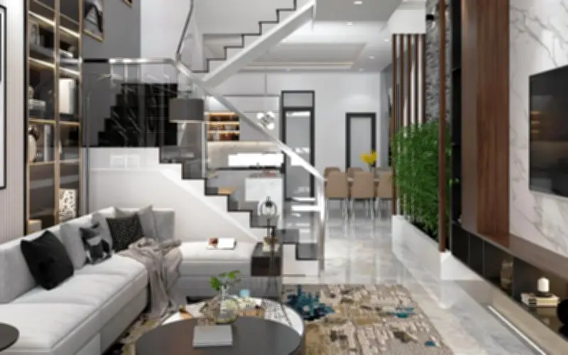 Tránh hao tài phạm phong thủy khi đặt cầu thang nhà ống