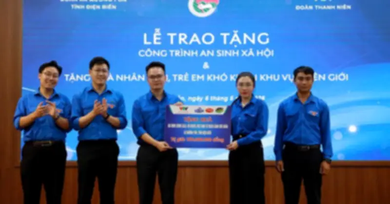 Tuổi trẻ VTV trao quà và công trình ý nghĩa tại xã biên giới Mường Pồn