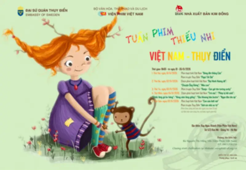 Tuần phim Thiếu nhi Việt Nam-Thụy Điển: 14 bộ phim đặc sắc trình chiếu tại Hà Nội