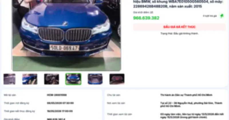 Đấu giá tài sản Trương Mỹ Lan: Xe BMW, Lexus không thành, 3 món đã bán