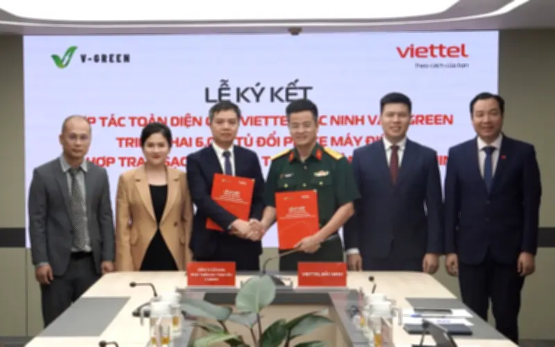 V-Green hợp tác Viettel Bắc Ninh lắp 6000 tủ đổi pin xe máy điện