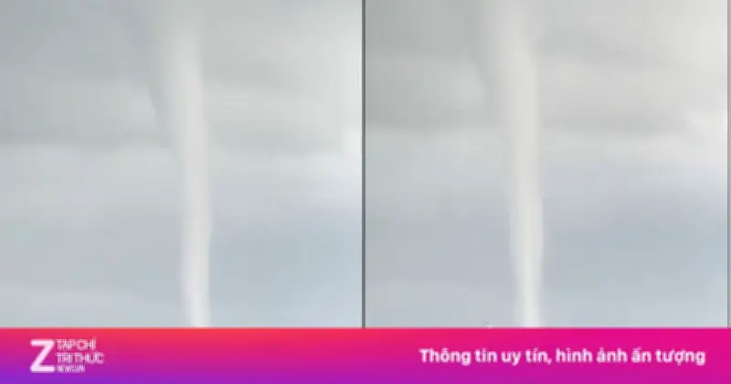 Vòi rồng trắng xóa bất ngờ xuất hiện tại Quảng Ninh vào trưa 29/5