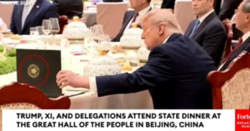 Video gây sốt: Ông Trump lật tập tài liệu của chính mình, không phải của ông Tập