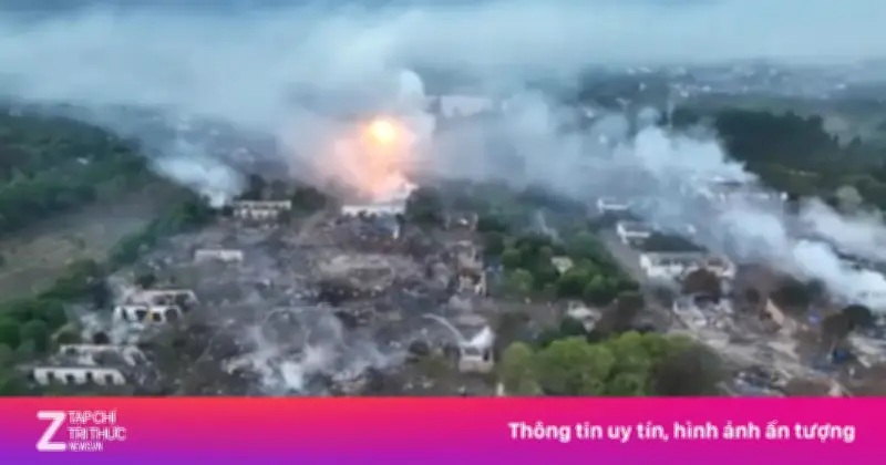 Video nhà máy pháo hoa Trung Quốc phát nổ, 21 người thiệt mạng