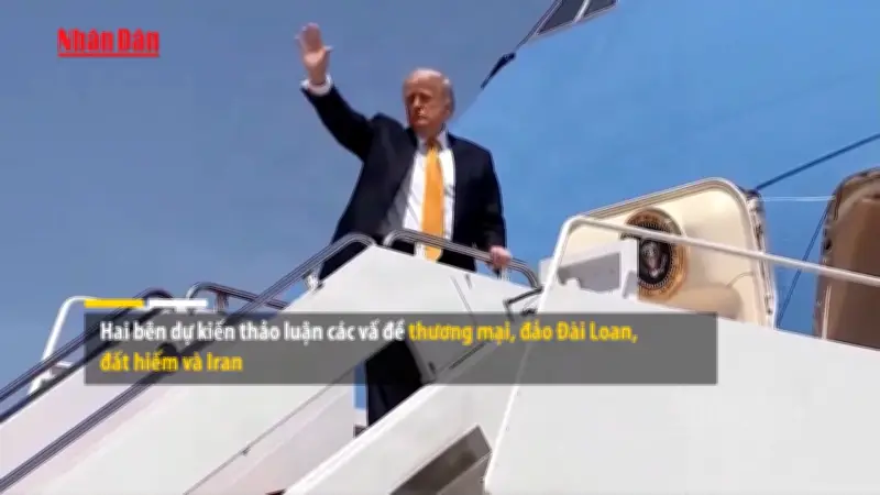 Video Tổng thống Mỹ Donald Trump lên đường thăm chính thức Trung Quốc
